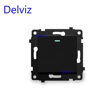 Delviz水晶玻璃面板，USB C快速充电插座电插头双插座壁灯开关，EU 16A电源墙壁USB插座
