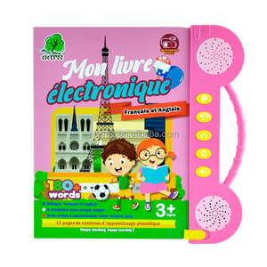 My Electronic E-book Children Early Learning Bilingual English French Musical Toy Interactive Audio Sound Book for Toddler - Product Image 1