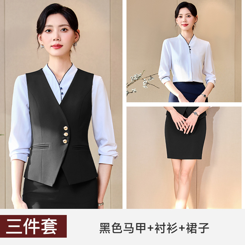 Black vest shirt dress