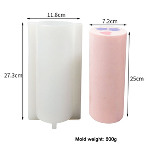 Early Riser Silicone Large Column Mold for Soap Making 1000ml Tube Soap Mould Snap Together 38oz Loaf Embed Round Bars Cylinder - Product Image 6