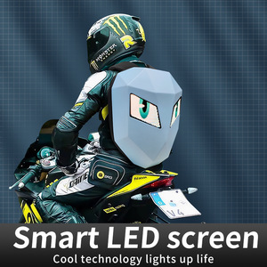 Digital Signage Panel <strong>Led</strong> Bag Trendy Intelligent <strong>Led</strong> Backpack App <strong>Programming</strong> Newest Fashion Locomotive Knight Shoulder Backpack - Product Image 4