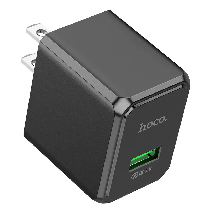 Hoco CS12 Ocean Single Port QC3.0 Chargeur US Plug 18W Chargeur mural