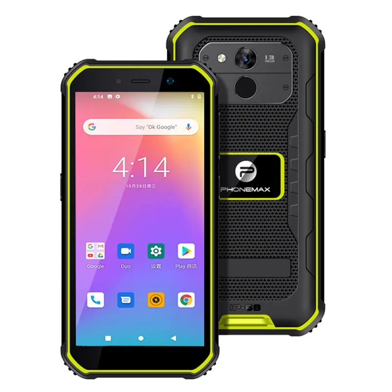 Phonemax Ip686インチスクリーン携帯電話ロック解除ビッグバッテリーLte急速充電Android13Ip68防水頑丈なスマートフォン