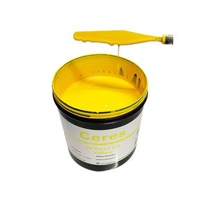 高品质Ceres UV/LED柔版印刷油墨，用于纸张和标签印刷，颜色黄色，5千克/桶 - Product Image 1