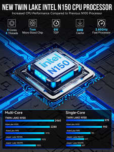 Intel N150 MIni PC Win 11 Pro &amp; Linux OS Desktop PC Mini PC 12GB LPDDR5 64GB Emmc with M.2 2280 Slot*4 Portable <strong>Computer</strong> Host - Product Image 3