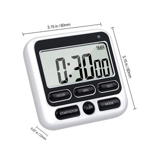 Timer da cucina digitale con allarme forte/interruttore di accensione/spegnimento muto Timer per aula per bambini conto alla rovescia/su - Product Image 5