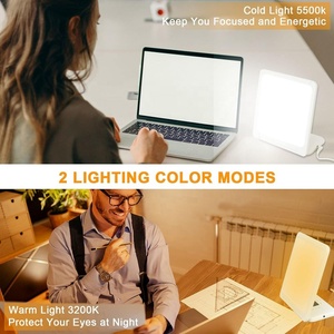 โคมไฟบำบัด GQ-L3เศร้าพร้อมหน้าจอ LED พับได้2โหมดสีพร้อมฟังก์ชันนาฬิกา - Product Image 5