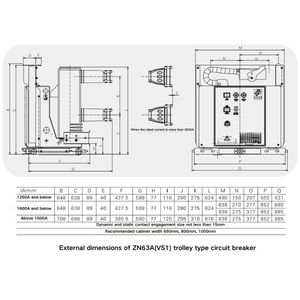 ZN63 (VS1)-12 akıllı endüstriyel devre kesici yüksek gerilim 12KV yük anahtarı vcb vakum şalteri - Product Image 2