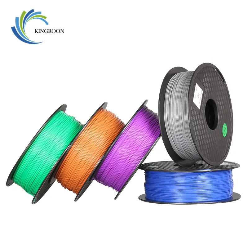 خيوط بلاستيكية لطابعة ثلاثية الأبعاد PLA 1.75 ملم، خيوط PLA/ABS/PETG/TPU/WOOD/CARBON بجودة عالية 1 كجم من KINGROON