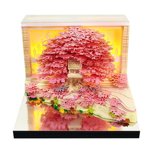 促销纪念品纸激光切割固定便签定制记事本，印有徽标，隐藏3d模型 - Product Image 1