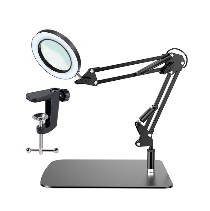 6-black appearance-dimming color-aluminum clip-iron base