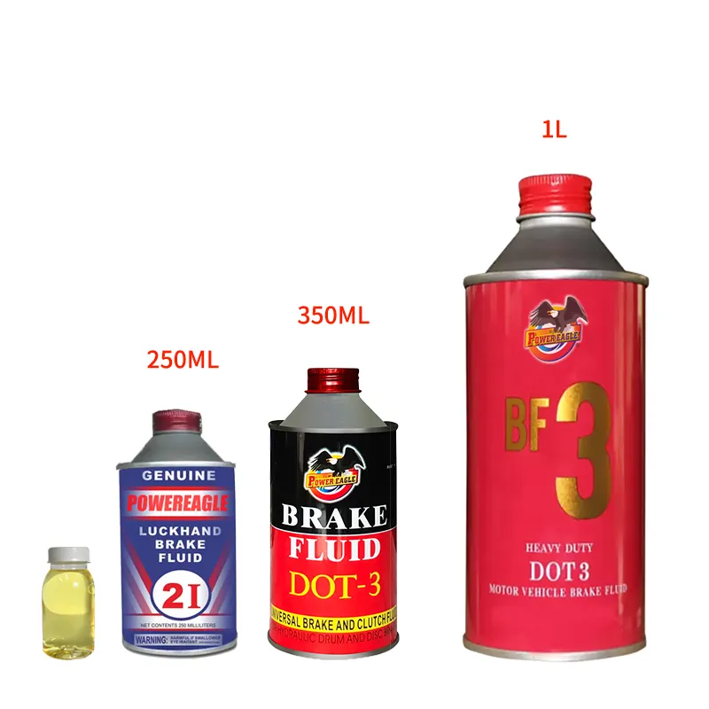 Groothandel Goedkope Plastic Fles Geel Glijmiddel Dot3/Dot4 Remvloeistof En Zware Hydraulische Remvloeistof Dot4