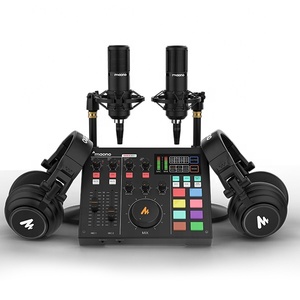 MAONOCASTER AM100 All-In-One Podcast Production Studio Kit Podcast Equipment With Sound <strong>Card</strong> Condenser Mic and Monitor Headphone - Product Image 1