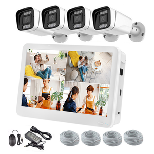 4Ch 5MP POE Camera NVR with 11.6&quot; <strong>Monitor</strong> Screen Set Kit Face Detection Motion Detection Two-Way Audio Xmeye - Product Image 1