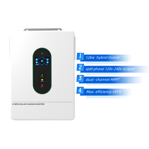 Home PV Storage Off Grid 12000w 12kw 120v 240v AC <strong>Output</strong> Dual Channel MPPT Split Phase Solar Hybrid Inverter - Product Image 3