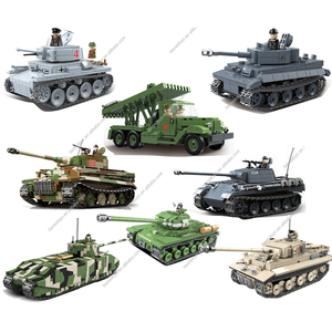 WW2 Military Series <strong>Soviet</strong> Germany Union Light Tank 131 T-34 M4A1 VK1602 M3AI Tank Model MOC Army Weapon Building Blocks <strong>Toys</strong> - Product Image 1