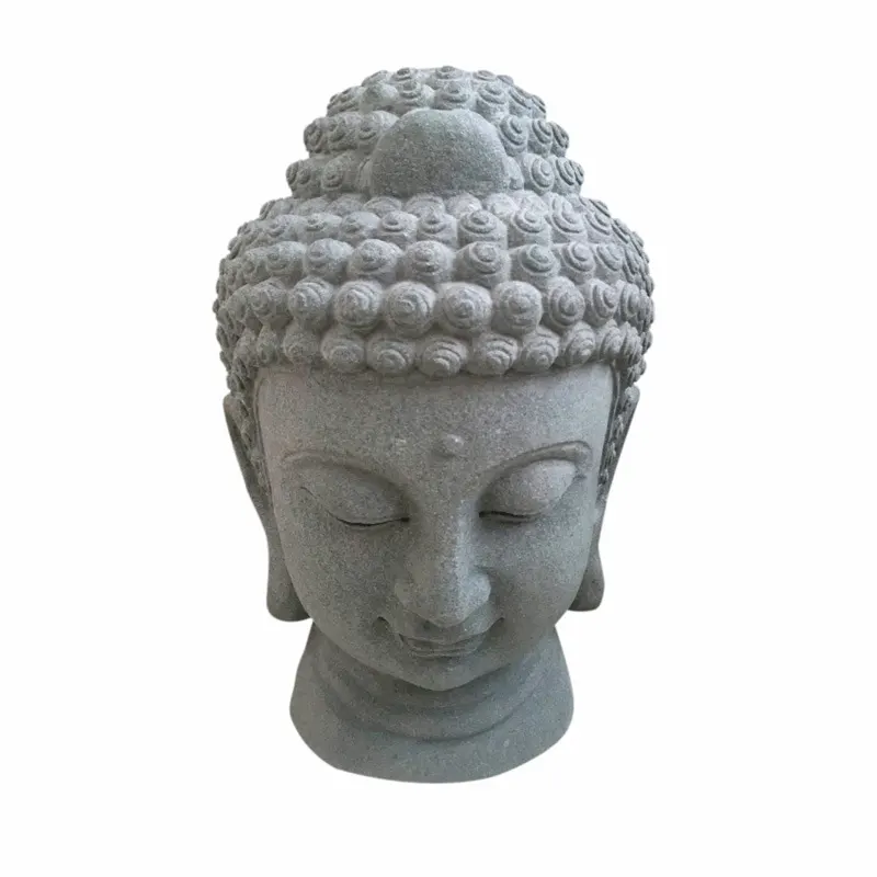 Estatua de Buda antigua de Magnesia, escultura de cabeza pequeña para decoración de jardín