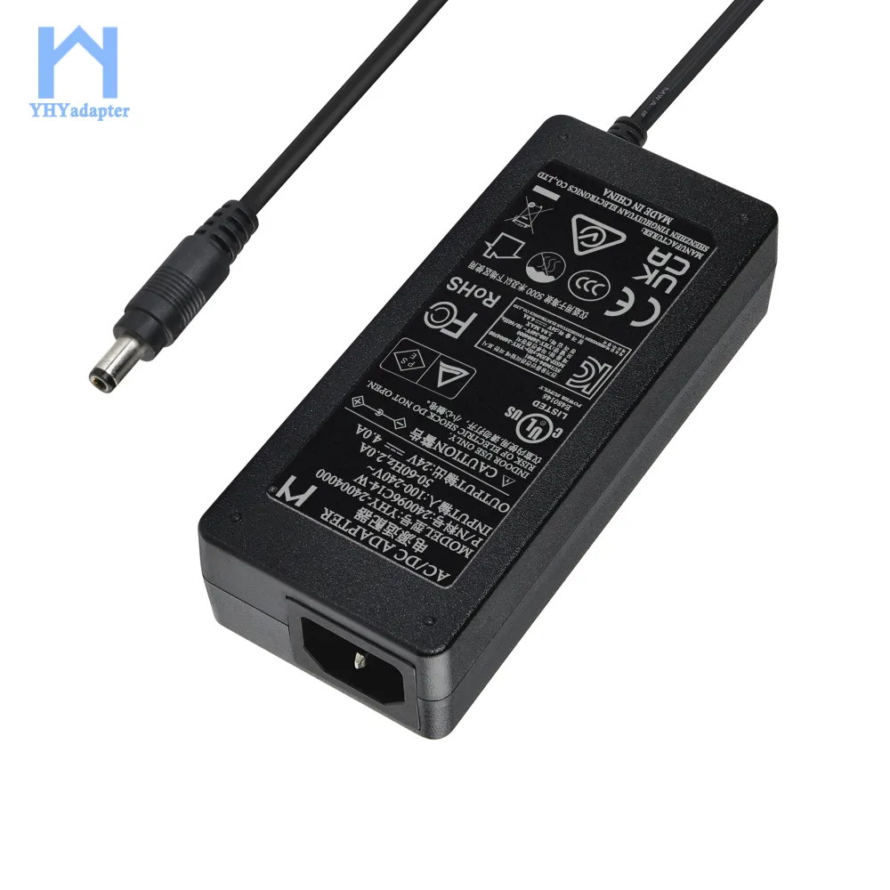 24 Volt 24 v 4amp 4a 96ワット100ワットSupply Led Driver Ac To Dc 100-240v 6a 24v4a Power Adapter With 4 Pin