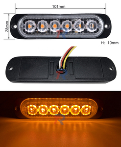 8 PCs X <strong>6</strong> <strong>LED</strong> Front Grille Daytime Running Light Retrofit Car 48 <strong>LED</strong> DRL <strong>Kit</strong> With Turn Signal, 16 Strobe Modes, Memory Function - Product Image 3