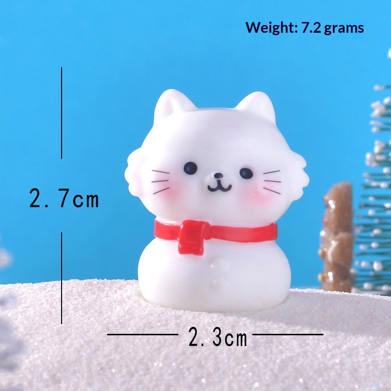 Gato animal muñeco de nieve