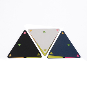 工厂批发4色三角形状纸迷你便签办公备忘录 - Product Image 4