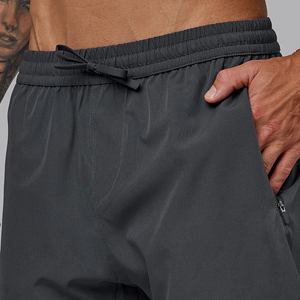 ZM-1635 Mens Active Sports <strong>Running</strong> Training <strong>4</strong>-way Stretch 5 Inch Inseam Performance Short with Mesh Crotch YKK Zip Pockets - Product Image 4