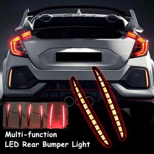 类型-R红色透镜LED后保险杆灯制动反射器，用于本田思域2016-2019 - Product Image 6