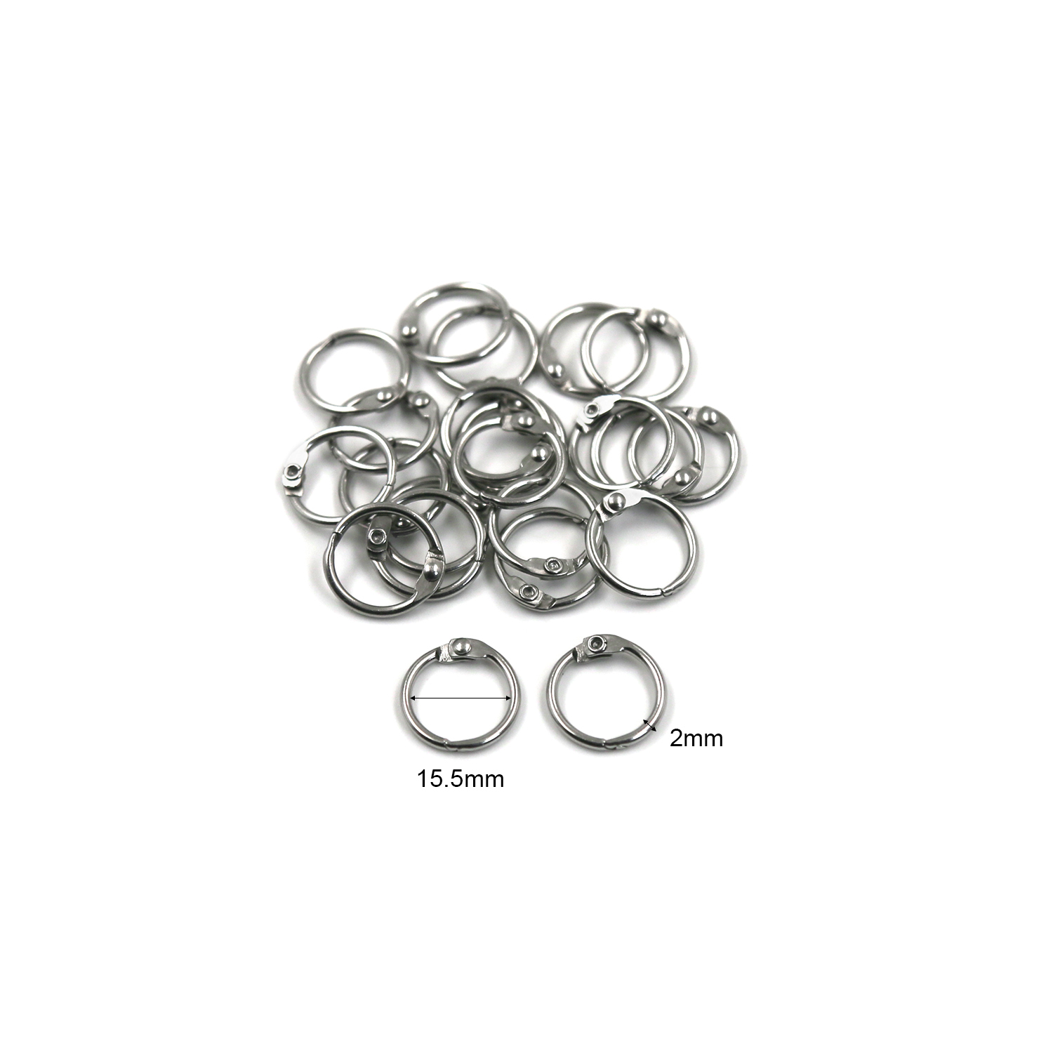 Colore acciaio naturale 15,5*2 mm