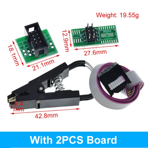 CH341 24 25 Series EEPROM Flash BIOS USB Programmer Module SOIC8 SOP8 Test Clip for EEPROM 93CXX / 25CXX / 24CXX Testing
