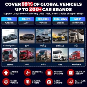 2025 son X431 PRO3S + SmartLink C HD küresel sürüm 2V 24V destek ECU kodlama CANFD DOIP kamyon araç teşhis aracı