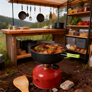 Xách Tay Cắm Trại đồ nấu nướng lộn xộn Kit cho ngoài trời Backpacking chuyến đi bán buôn ngoài trời cắm trại và đi bộ đường dài đồ nấu nướng Bộ - Product Image 3