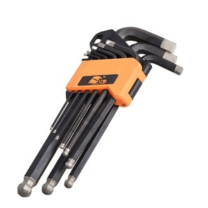 Taşınabilir ve sıcak satış 9 adet ekstra uzun kol CRV kolu altıgen anahtar Allen anahtarı anahtar seti Hex allen anahtarı - Product Image 2