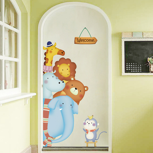 Personalizzato Cartone Animato Animale Adesivi Murali Carino per I Bambini Del Bambino Soggiorno Camera Da Letto Casa decorazione per la Casa Del Vinile Della Decorazione Delle Decalcomanie - Product Image 5