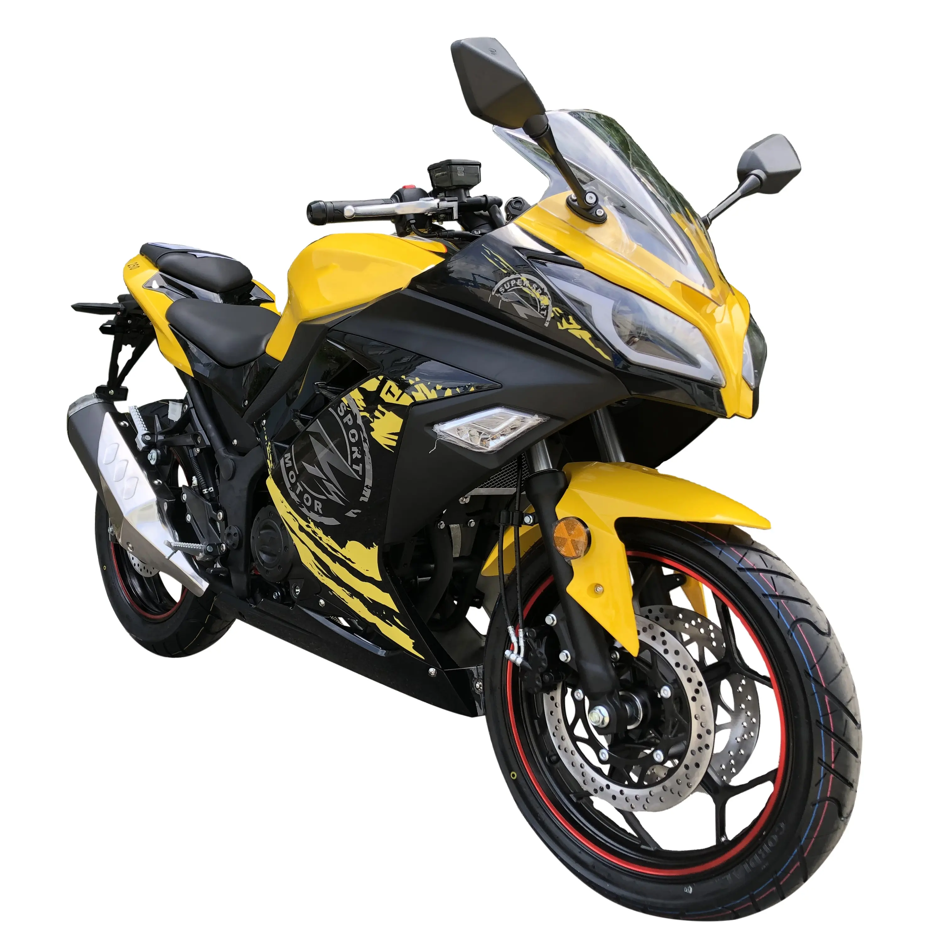 Yeni etiket yeni renk 250 CC 400 CC su soğutma ABS EFI gaz motoru yarış motosikletleri