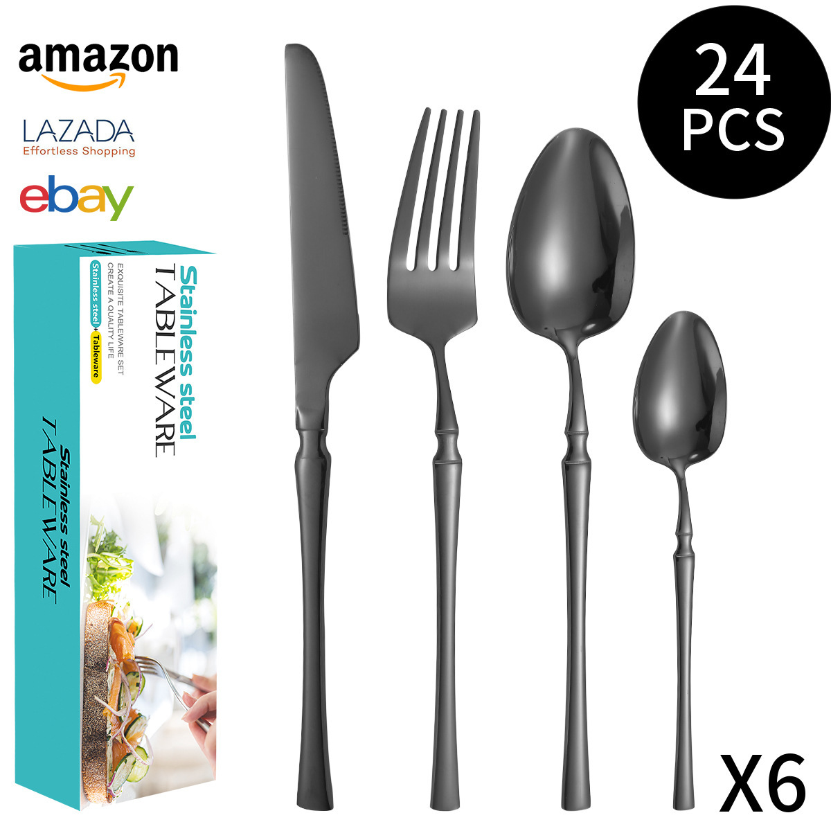 Negro 24-Piece Set (Blue Case)