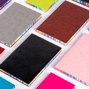 Customized A5 B5 <strong>Notebook</strong> in Soft PU Leather <strong>with</strong> Rainbow Edge Student Business Notepad Thread Sewing <strong>Binding</strong> Box Packing - Product Image 6