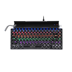 83 Key USB + BT Dual Mode Mechanical <strong>Keyboard</strong> Retro Keycap Detachable Switch Rainbow <strong>Backlight</strong> <strong>Keyboard</strong> - Product Image 5