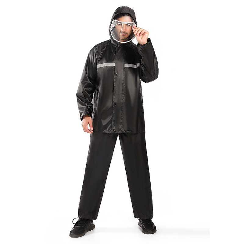 Negro con cintas reflectantes sin bolsillos