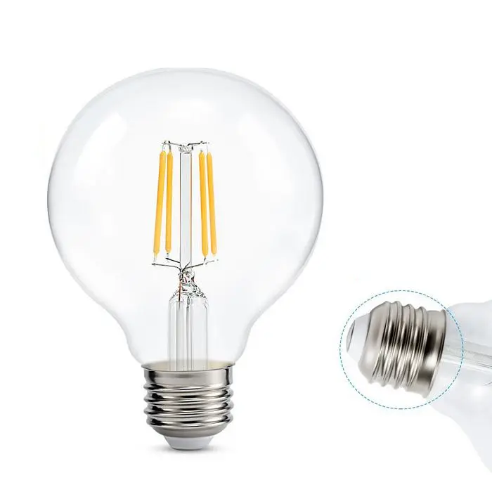 Lumière blanche chaude Led, ampoule à Filament personnalisable, lumière blanche chaude 2W 4W 6W 8W 10W 12W 15W G45 G80 G95 G125, Globe