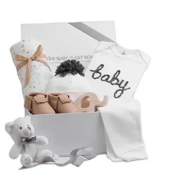 Eco friendly Top Open Box Gift Set for Baby Products Custom Baby Boxes Packaging for Baby Clothes