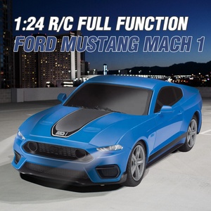 1:24 uzaktan kumanda oyuncak araç tam fonksiyon resmi lisanslı Ford Mustang Mach 1 spor modeli RC araba w/kauçuk lastikler far - Product Image 2