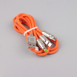 Linh hoạt cam silicone-cảm thấy PVC iPhone cáp 1m/1.5m cho <span class=keywords><strong>iPhone5</strong></span> đến 14 Series-rối miễn phí sạc dòng dữ liệu - Product Image 3