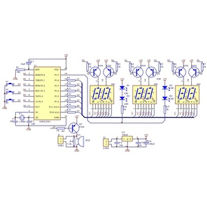 AT89C2051 6 Bit orologio elettronico digitale LED fai da te kit di orologio PCB pratica scheda di apprendimento - Product Image 3