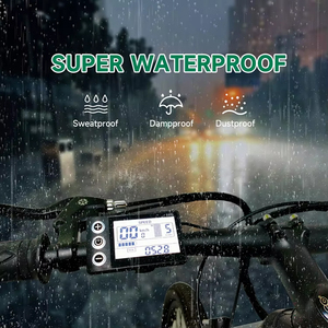 P3H Electric Bicycle <strong>Computer</strong> with <strong>LCD</strong> <strong>Display</strong> Screen Waterproof Speedometer Bike Adaptor Backlight Features HUD Clock Function - Product Image 5