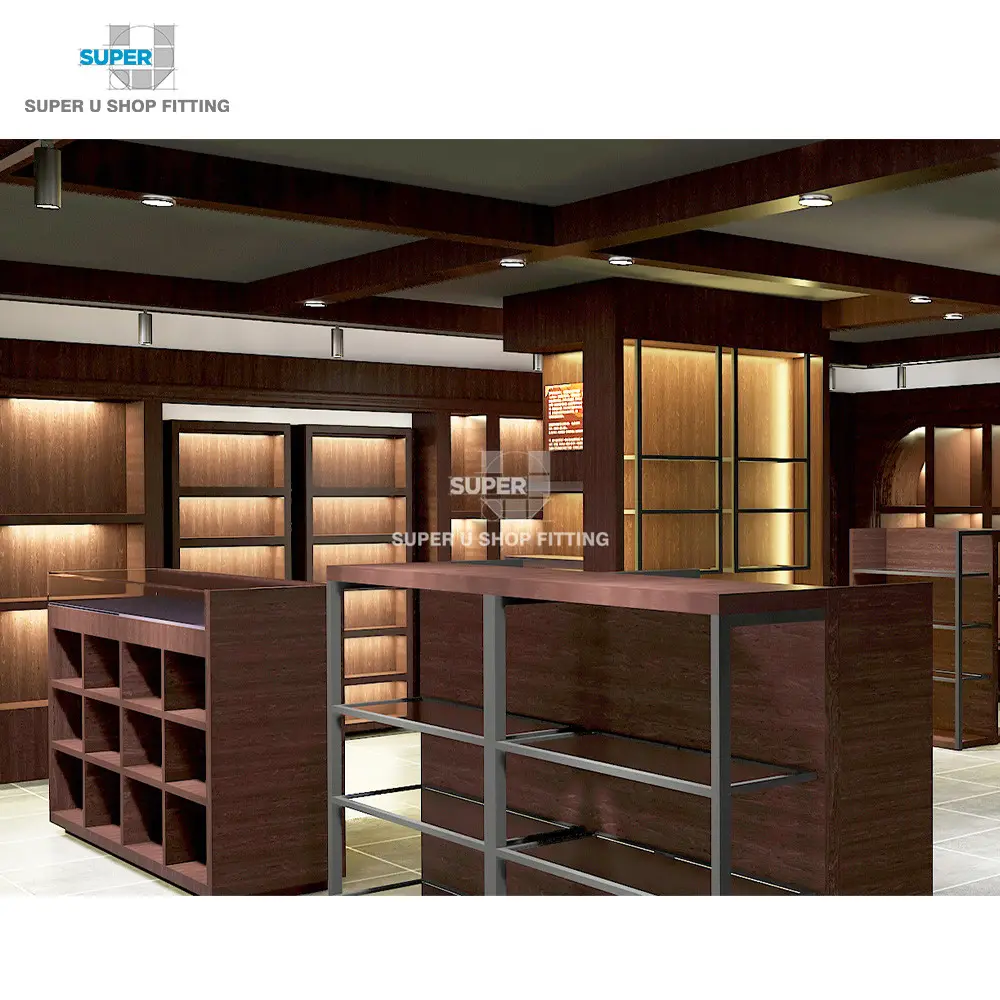 Umber-Muebles personalizados de diseño Interior para tienda de café, decoración para tienda de Chocolate, estante de exhibición de Chocolate