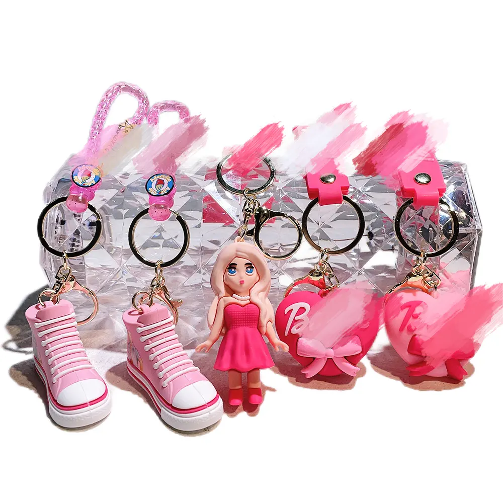 Moew poi 2000 stile Kulomi e melodia carino portachiavi rosa barbi film personaggi dei cartoni animati regalo di gioco per ragazze