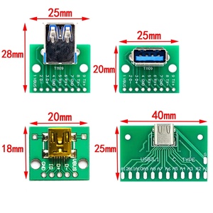 5PCS <strong>USB</strong> Male Connector / MINI MICRO <strong>USB</strong> to DIP <strong>Adapter</strong> female connector 2.54 Connector B Type-C USB2.0 3.0 Female PCB Converter - Product Image 3
