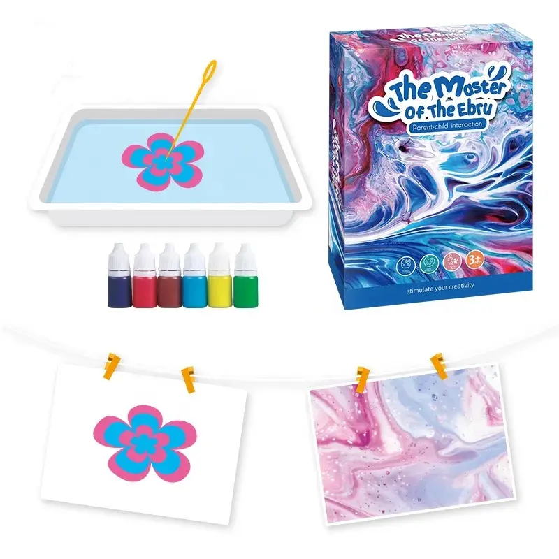 Samtoy múltiples estilos DIY agua marmoleado Aqua Doodle pintura dibujo conjunto mágico agua dibujo juguetes para niños