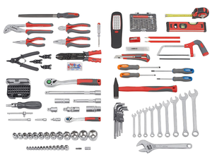 Hicen工具车高品质专业156工具套装铝储物盒带滚轮 - Product Image 3