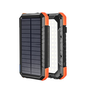 20,000mAh Waterproof Portable <strong>Power</strong> <strong>Bank</strong> QI Wireless Charger Solar Panel Micro USB <strong>Input</strong> Double USB <strong>Output</strong> LI-Polymer Battery - Product Image 1